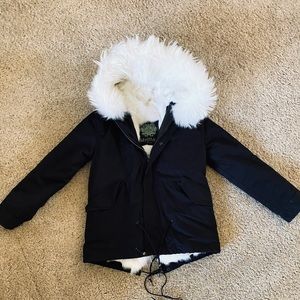 Mr & Mrs Italy Genuine Fur 100% Cotton Canvas Parka